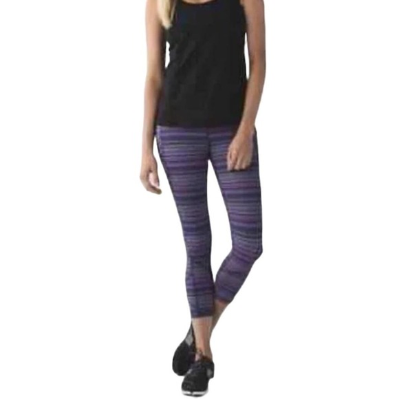 lululemon athletica Pants - Lululemon Athletica Pace Rival Crop EUC Like New Sz4